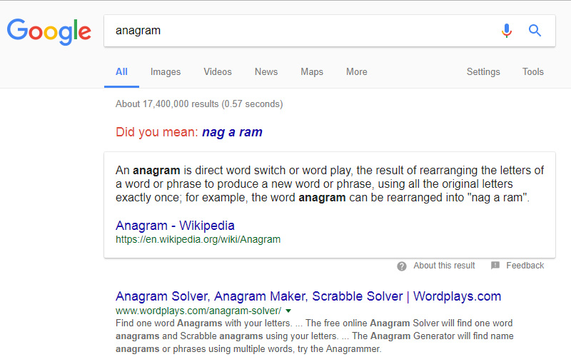 google-anagram google-anagram