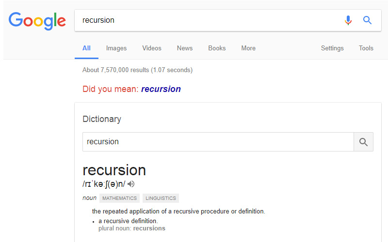 google-recursion